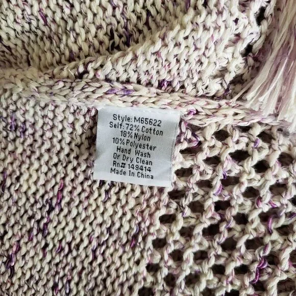 Johnny Was Knitted Poncho with Tassels Style No: M65622 RN# 149414